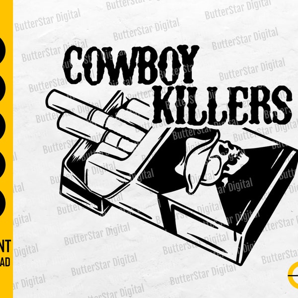 Cowboy Killers SVG | Western Decals T-Shirt Sublimation Clipart Vector Graphics | Cricut Cut File Printable Digital Download Dxf Png Eps Ai