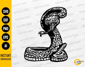Rattlesnake SVG | Snake SVG | Fangs Venomous Venom Slither Hiss Rattler Texas Desert | Cricut Cut File Clipart Vector Digital Dxf Png Eps Ai
