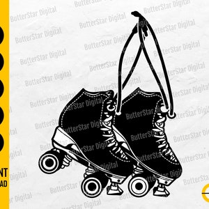 Rollschuhe hängend SVG | Rollkunstlauf SVG Grafik | Cricut Silhouette Plotterdatei Clipart Vektor Digital Dxf Png Eps Ai
