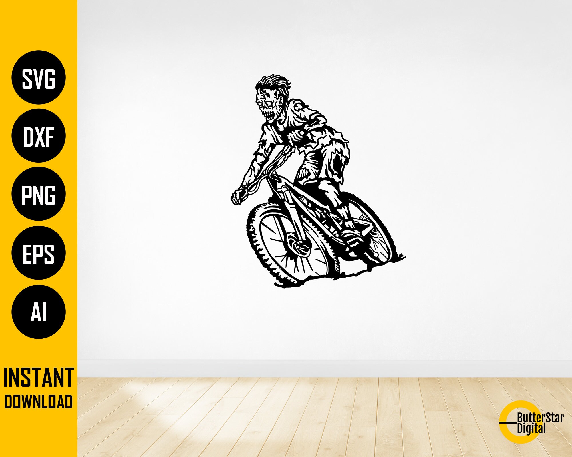 Zombie Racing Svg Zombie Riding Bicycle SVG | Cycling SVG | Bike SVG | Racing Race Racer ...
