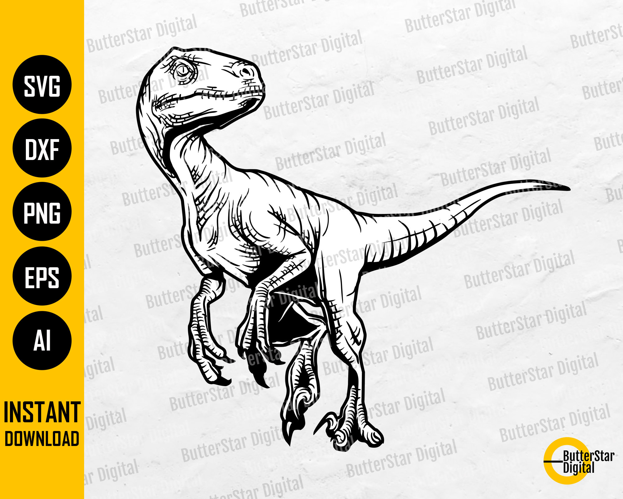 Raptor Dinosaur SVG Velociraptor SVG Dino SVG Etsy Canada
