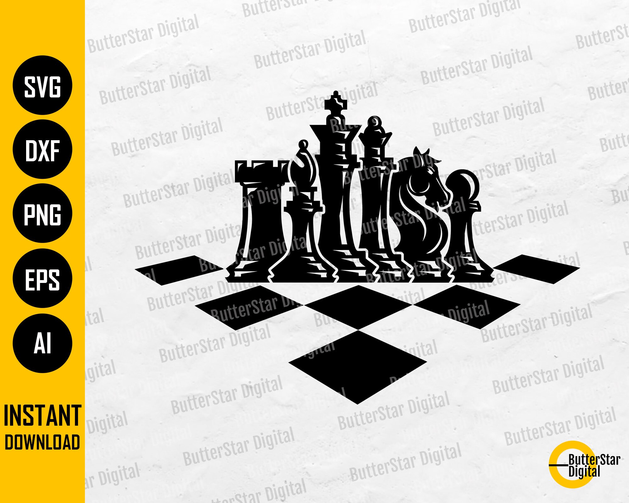 Chess Rating SVG File for Cricut, Silhouette, Laser - Instant Download