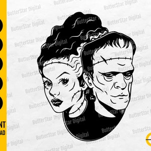 Horror Movie Characters SVG | Frankenstein SVG | Monster T-Shirt Decal Graphics | Cricut Cutting Files Clipart Vector Digital Dxf Png Eps Ai