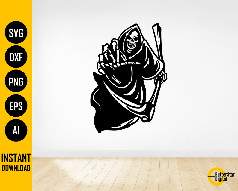 Death Coming for You SVG | Grim Reaper SVG | Hell Grave Scythe Soul ...