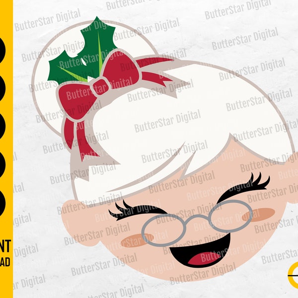 Mrs. Claus SVG | Cute Misis Claus | Merry Christmas SVG | Cricut Silhouette Cutting Printable Clipart Vector Digital Download Png Eps Dxf Ai