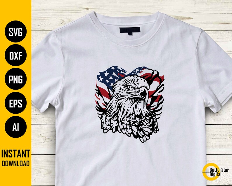 US Patriotic Eagle SVG | American Flag Svg | USA Patriot Svg | Cricut ...