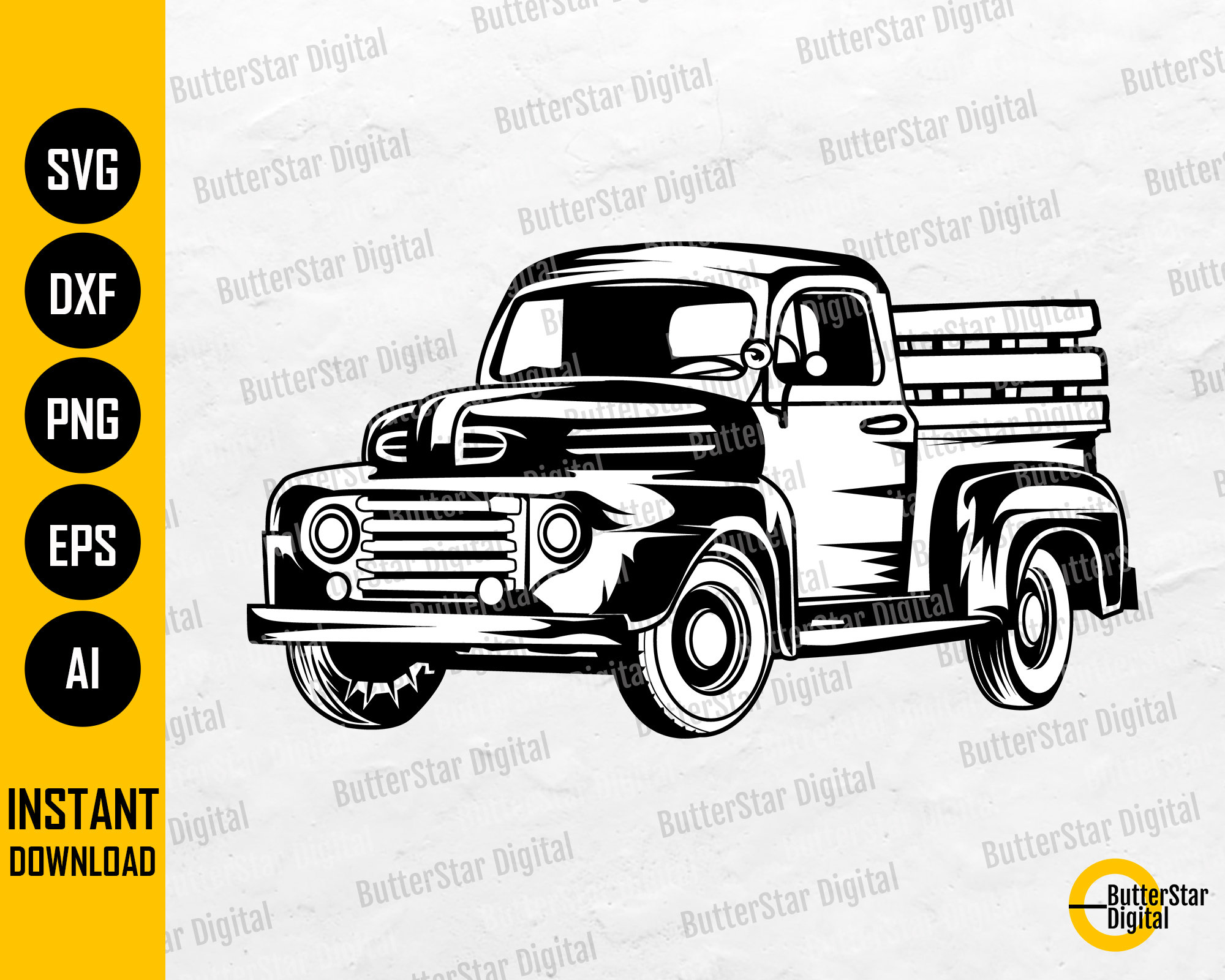 Farm Truck SVG Vintage Truck SVG Pickup Decal Graphics - Etsy Hong Kong
