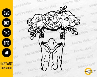 Floral Turkey Face SVG | Flower Turkey SVG | Cute Animal T-Shirt Sticker | Cricut Cutting Files Cut Printable Clipart Digital Dxf Png Eps Ai