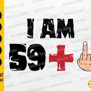 60th Birthday SVG | 60 Years Old | Funny Sixty T-Shirt Gift Mug Stencil Vinyl Iron On | Cricut Cut Clipart Printable Digital Png Eps Dxf Ai