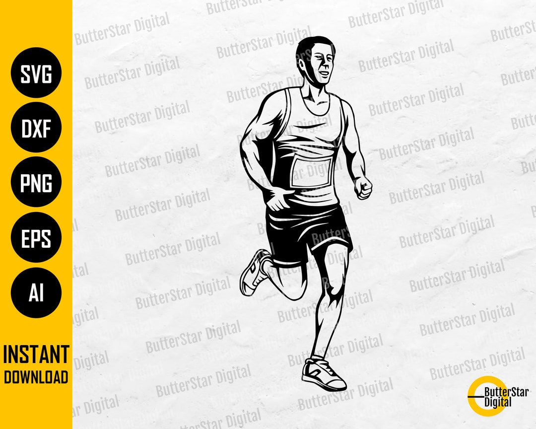 Marathon Running SVG Runner SVG Racing Racer Race Athlete Fun Run Walk