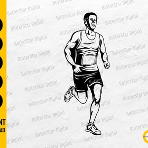Marathon Running SVG | Runner SVG | Racing Racer Race Athlete Fun Run Walk Jog | Cutting File Clipart Vector Digital Download Dxf Png Eps Ai