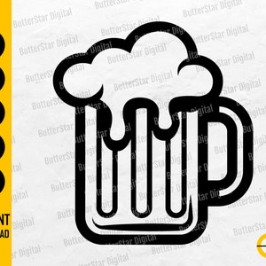 Beer Mug SVG | Beer Glass SVG | Beer Stein SVG | Alcohol Drink Drinking Drunk | Cutting File Printable Clipart Vector Digital Dxf Png Eps Ai