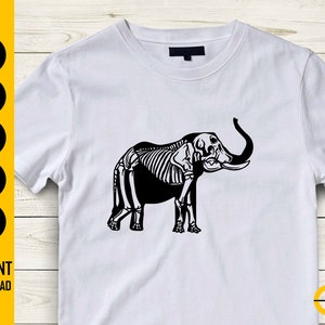 Elephant Skeleton SVG Animal Bones SVG Wildlife Vinyl Decal Shirt ...