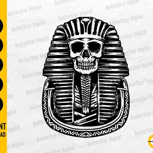 Pharaoh Skull SVG | Ancient Egypt SVG | Egyptian Religion SVG | Tomb ...