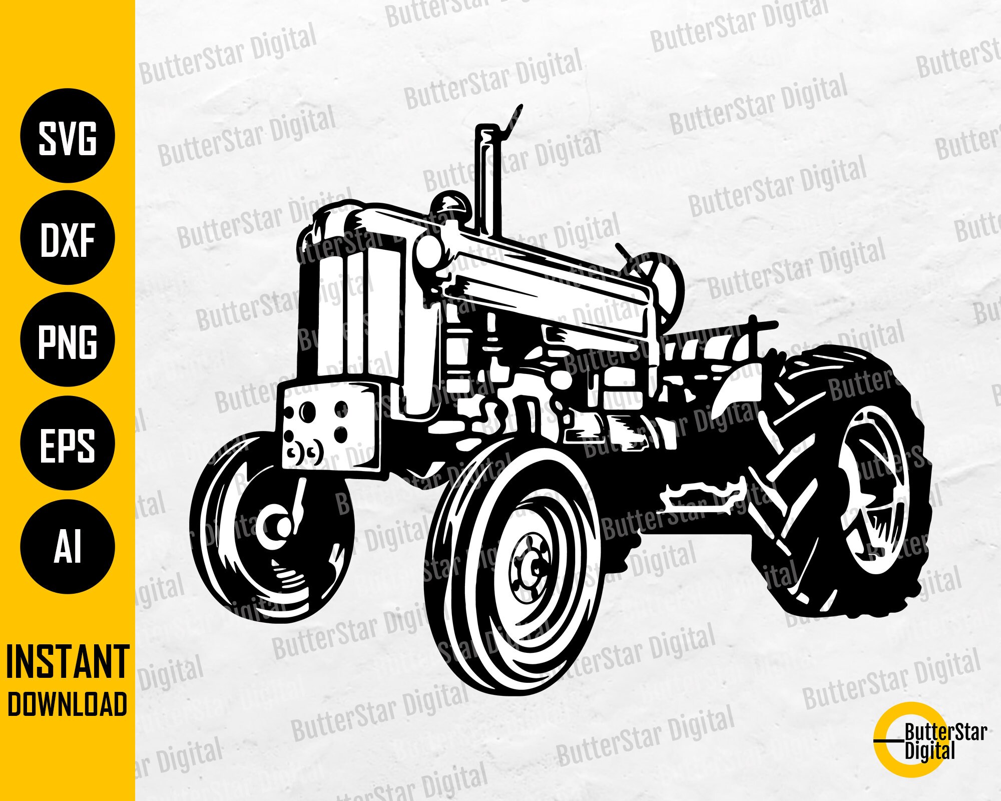 Traktor SVG Landwirtschaft SVG Farm Farmer Aufkleber Grafik Cricut  schneiden Datei Silhouette druckbare Clipart Vektor digital Dxf Png Eps Ai  - .de