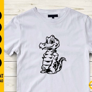 Cute Crocodile SVG Baby Alligator SVG Swim Water Swamp - Etsy