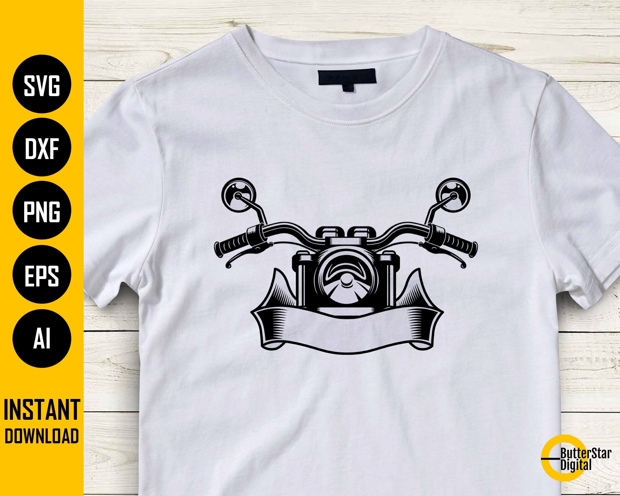 Motorcycle Handle Bars SVG Handlebars Chopper Bike Motor Etsy Canada