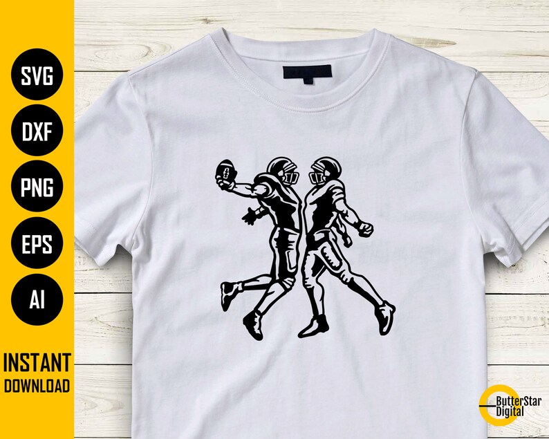 Football Teammates Chest Bump SVG Tackle Play Touchdown Etsy