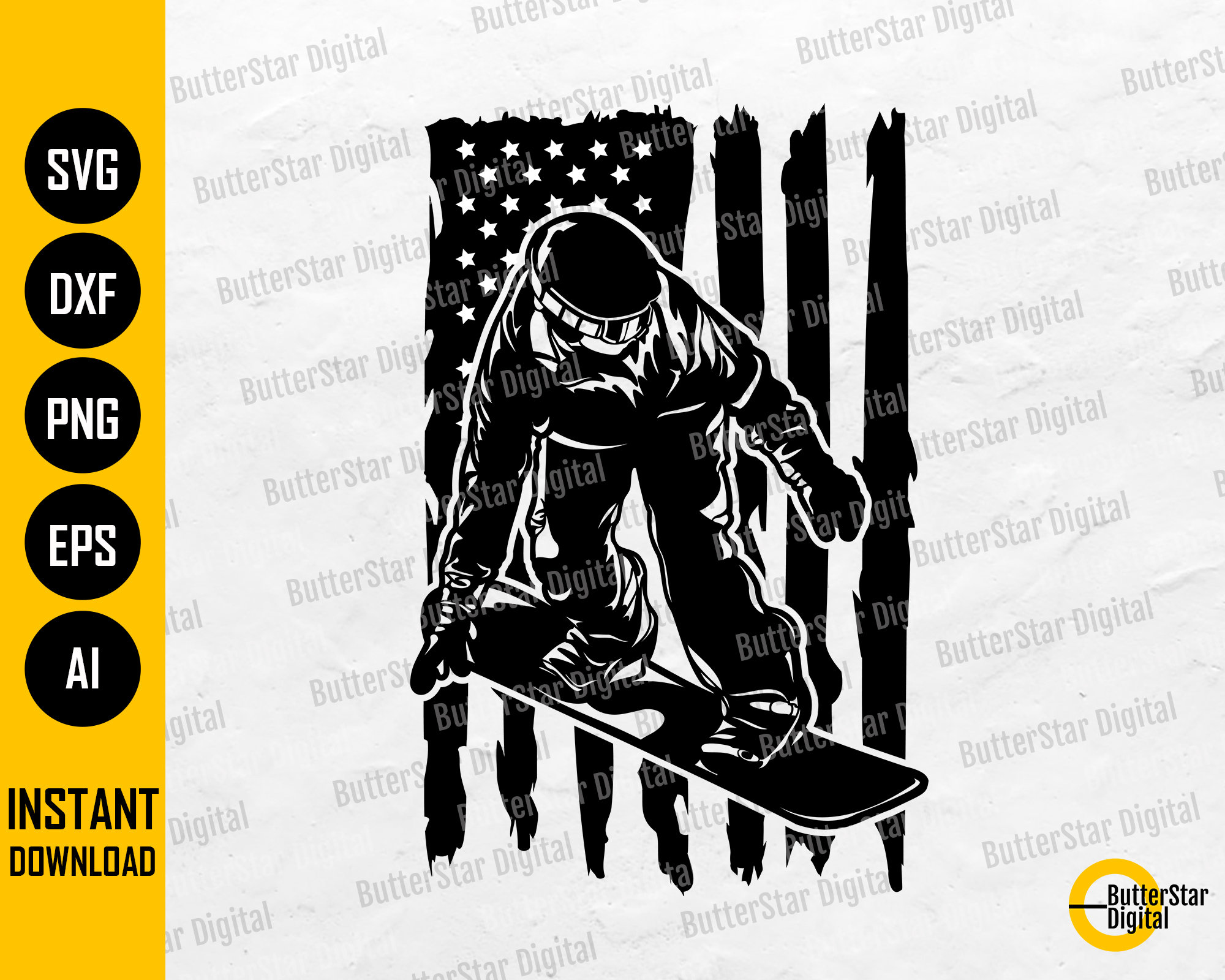 Winter Sports Clipart Black And White Star