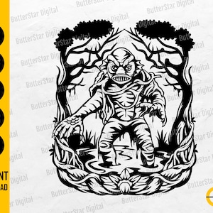 Swamp Monster SVG | Creature Of the Lake SVG | Horror T-Shirt Decal Vinyl Graphics | Cricut Cut Files Clipart Vector Digital Dxf Png Eps Ai