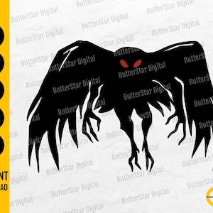 Mothman SVG | Cryptid SVG | Scary Beast SVG | Mythology Svg | Cricut Cut Files Silhouette Printables Clip Art Vector Digital Dxf Png Eps Ai