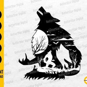 Werewolf SVG Wolf Man SVG Monster T-shirt Wall Art Decals Decor Cricut