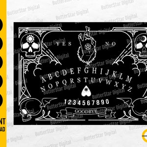 Ouija Board SVG | Dead Spirit Board Game | Cricut Cutting File Silhouette Cameo | Printable Clipart Vector Digital Download Png Eps Dxf Ai