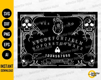 Ouija Board SVG | Dead Spirit Board Game | Cricut Cutting File Silhouette Cameo | Printable Clipart Vector Digital Download Png Eps Dxf Ai