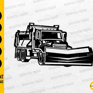 Chasse-neige Camion SVG | | SVG d’hiver Dessin de chasse-neige Dessin Décalque | Cricut Silhouette Imprimables Clip Art Vecteur Numérique Png Eps Dxf Ai