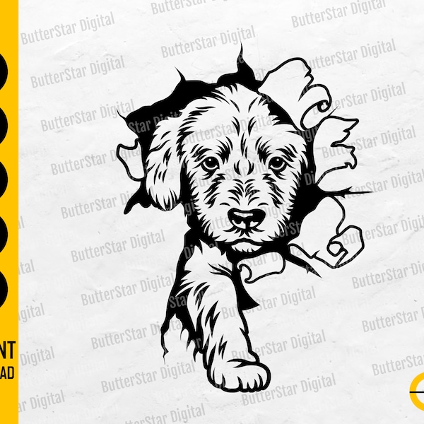 Puppy On The Wall SVG | Chien SVG | Stickers de t-shirt d’animaux mignons | Cricut Cutting File Silhouette Clipart Vector Digital Dxf Png Eps Ai