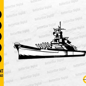 Battleship SVG | Destroyer SVG | Warship SVG | Navy Armored Boat Shipping Vessel | Cutting Cut File Printable Clipart Digital Dxf Png Eps Ai