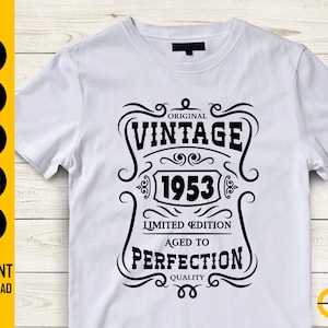 70th Birthday SVG 70 Years Old SVG Seventy T-shirt Gift Tee Stencil ...