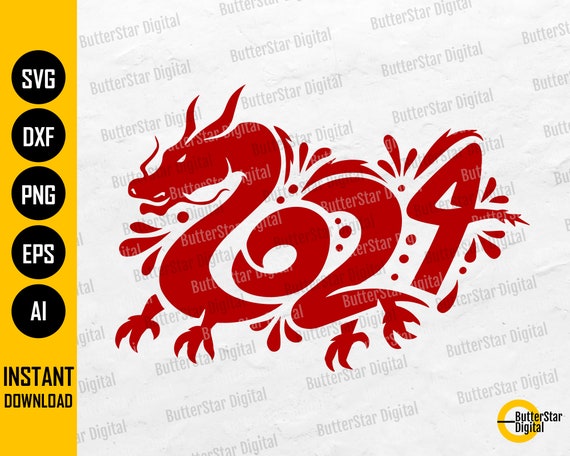 2024 New Year Decoration Sticker, Chinese Year Of The Dragon