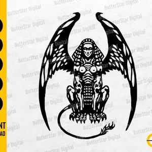 Sphinx SVG | Ancient SVG | Mythical Creature T-Shirt Decals Vinyl Illustration | Cricut Cutting Files Clip Art Vector Digital Dxf Png Eps Ai