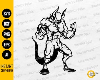 Macho Devil SVG / Satanás SVG / Infierno SVG / Demonio Svg / Muerte Mal Miedo Oscuridad / Archivo de corte imprimible Clipart Vector Digital Dxf Png Eps Ai