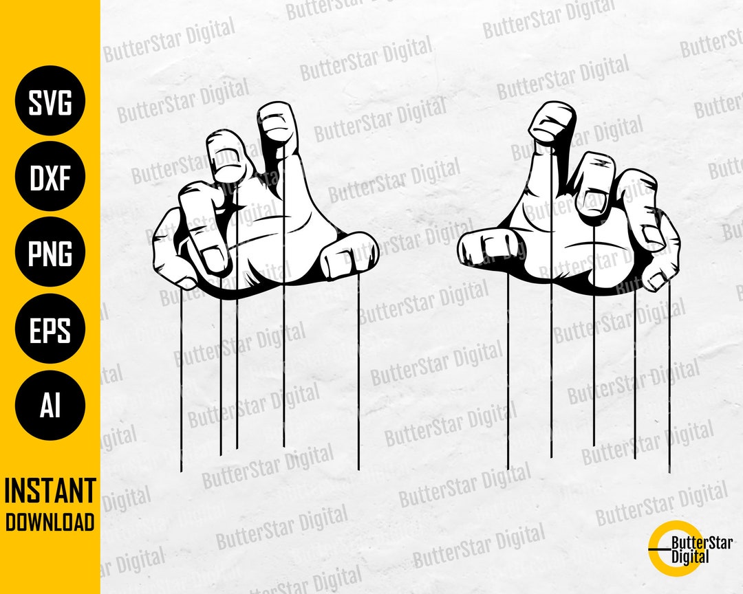 Puppet Hands SVG Puppeteer Master Control Manipulate Illusion Cutting