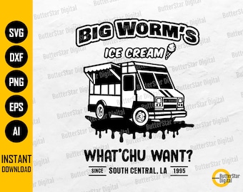 Big Worm SVG | Ice Cream SVG | Friday SVG | Movie T-Shirt Sticker | Cricut Silhouette Cameo Printable Clip Art Vector Digital Dxf Png Eps Ai