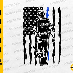 US Police Officer SVG | American Cop Svg | USA Emergency Patrol Vehicle 911 | Cricut Cut File Cuttable Clipart Vector Digital Dxf Png Eps Ai