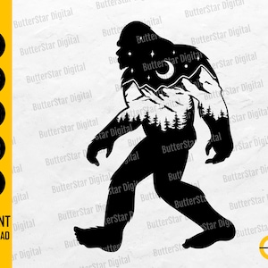 Nature Bigfoot SVG | Big Foot SVG | Yeti SVG | Sasquatch Svg | Cricut Cutting File Printable Clip Art Vector Digital Download Dxf Png Eps Ai