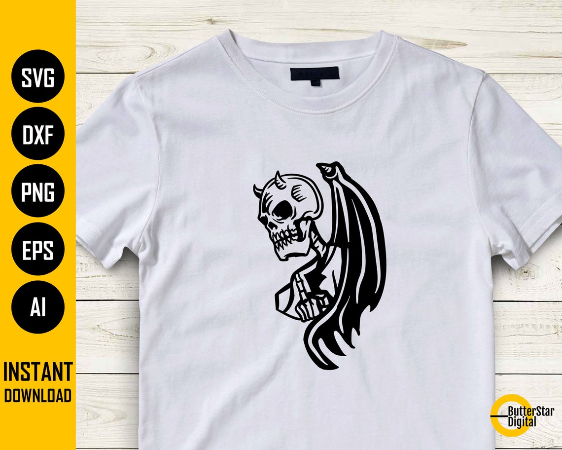Demonic Svg Pattern Devil Skeleton SVG Satan SVG Hell SVG Demon Svg Grave | Etsy Canada