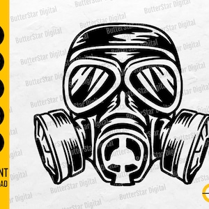 Gas Mask SVG Toxic SVG Decal T-shirt Vinyl Stencil Graphics Cricut Cut ...