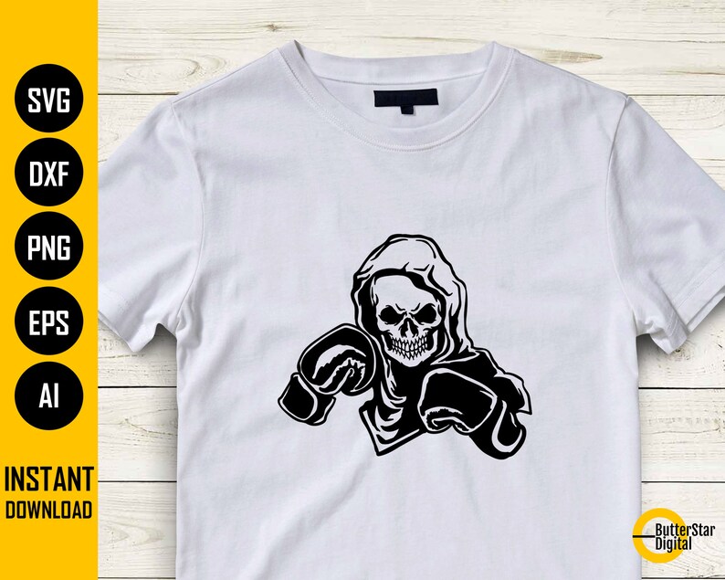 Boxing Skeleton SVG | Skull Boxer SVG | Sports Knockout Fighter Fight ...