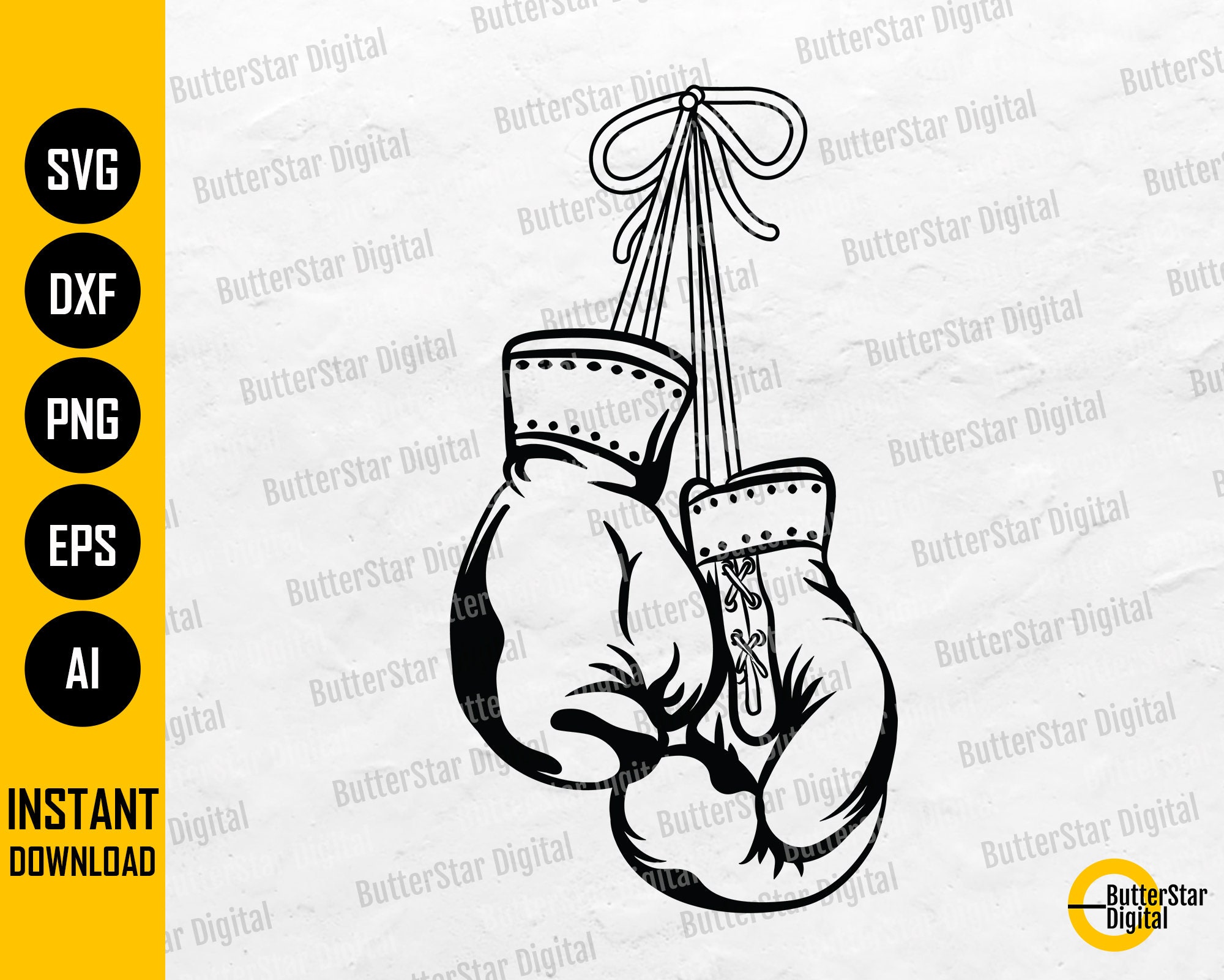 Wall Décor Home Décor Eps Boxing Gloves Svg Dxf Digital Download File