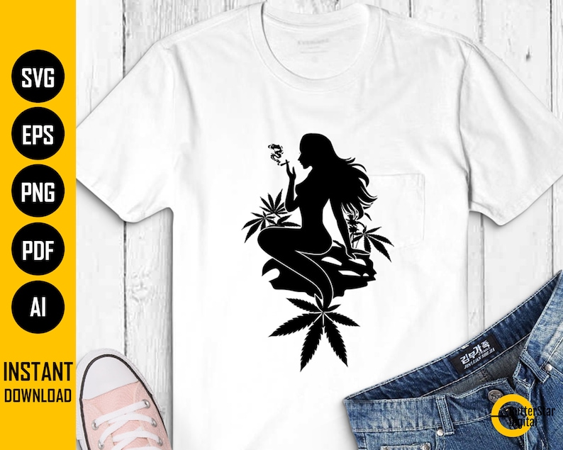 Download Cannabis Mermaid SVG Smoking Marijuana Joint Smoke Blunt ...