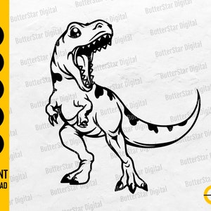 Cute T-Rex SVG | Tyrannosaurus Rex SVG | Dinosaur SVG | Giganotosaurus Svg | Cricut Cut Files Silhouette Clipart Vector Digital Dxf Png Eps
