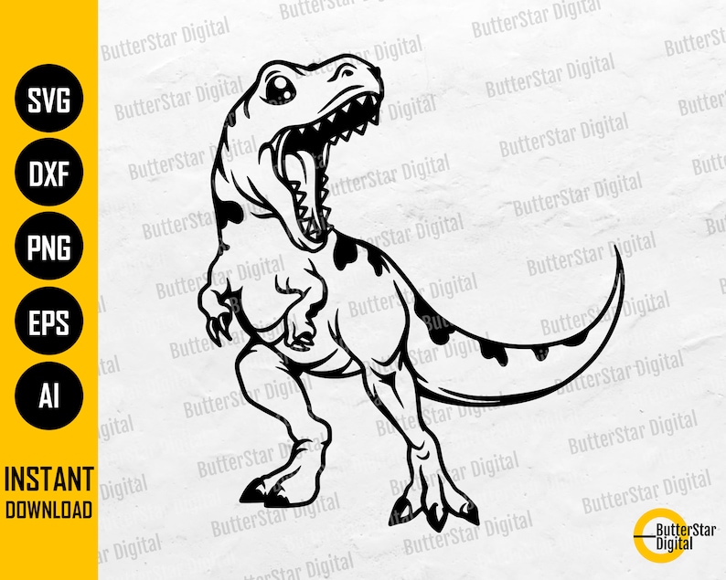 Cute T-rex SVG Tyrannosaurus Rex SVG Dinosaur SVG - Etsy Canada