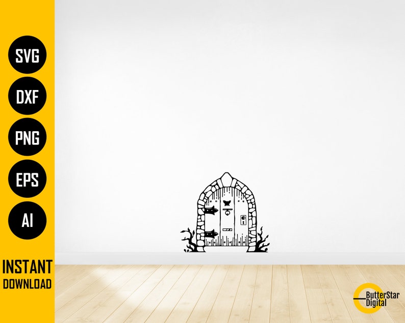 Fairy Door SVG | Mushroom House Decal Wall Art Vinyl Decor Decoration ...