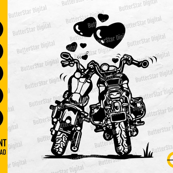 Amateurs de moto SVG | Chopper Bike Motor Motorbike Rider Balade à cheval | Cricut Fichier de coupe Imprimable Clipart Vecteur Numérique Dxf Png Eps Ai