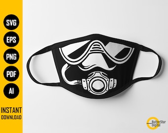 Scuba Diver Face Mask SVG | Underwater Diving Facemask | Cricut Cutting File Silhouette | Printable Vector Digital Download Png Eps Pdf Ai