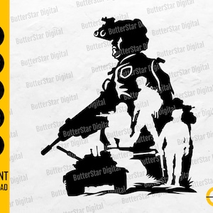 Soldiers SVG | Veteran SVG | Military T-Shirt Decal Sticker Stencil | Cricut Cutting Files Printable Clip Art Vector Digital Png Eps Dxf Ai